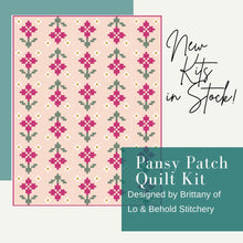 Load image into Gallery viewer, Pansy Patch Quilt Kit - Pink Version