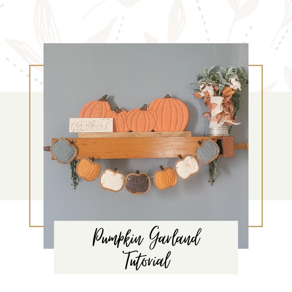 Shabby Chic Fabric Pumpkin Garland
