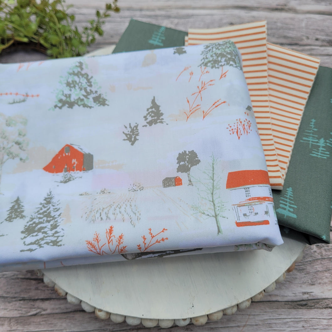 Farmhouse Winter - Whole Cloth Quilt Kit