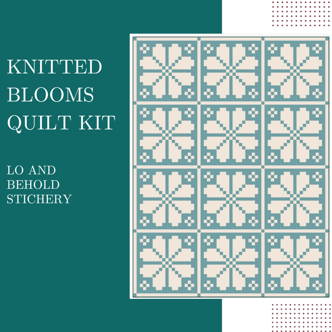 Knitted Blooms Quilt Kit - Traditional Version