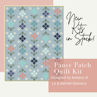 Pansy Patch Quilt Kit - Multi-Color Version