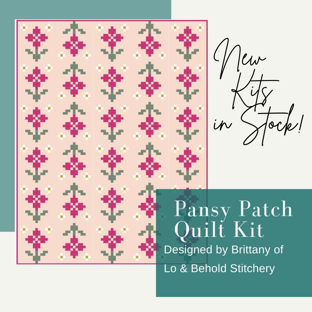 Pansy Patch Quilt Kit - Pink Version – Fieldstone Fabric