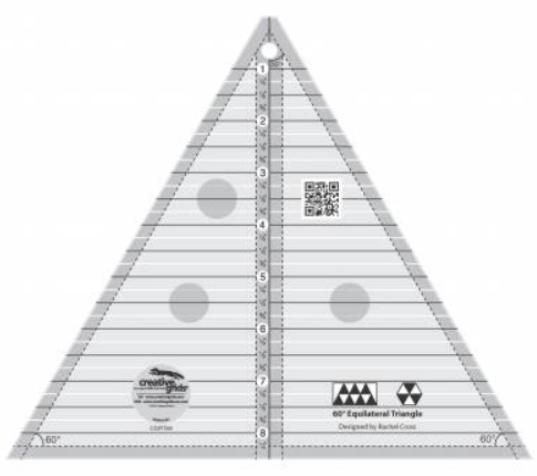 Creative Grids 60 Degree Triangle 8-1/2in. Quilt Ruler