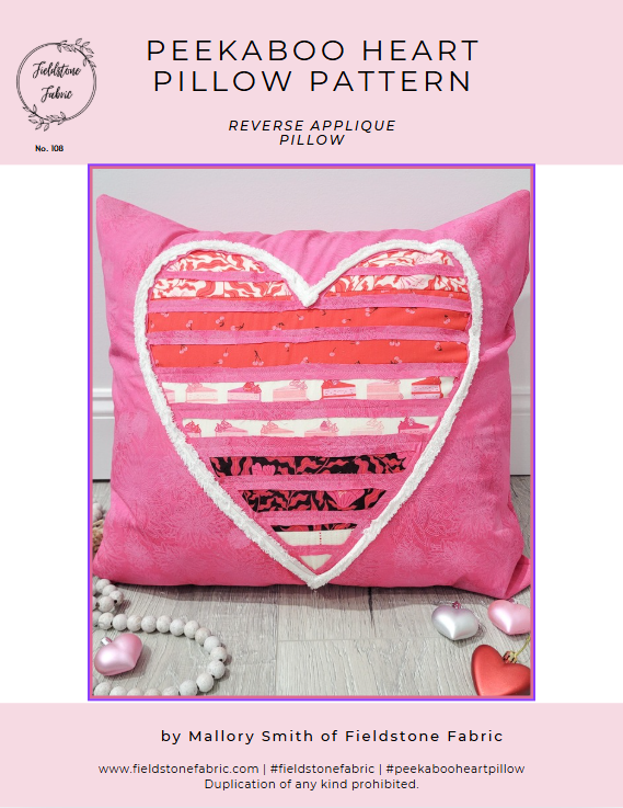 Peekaboo Heart Pillow Pattern - PDF