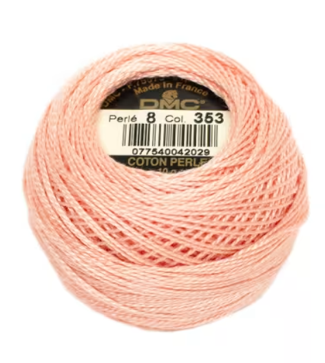 Pearl Cotton Thread Size 8 - Peach