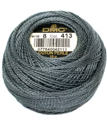 Pearl Cotton Thread Size 8 - Dark Pewter Gray