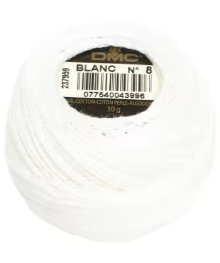 Pearl Cotton Thread Size 8 - White