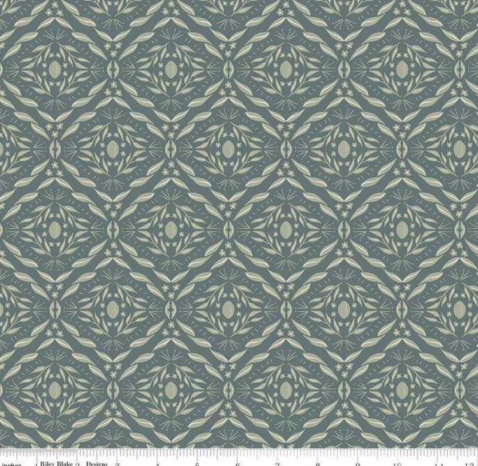 Olive Grove Damask Teal