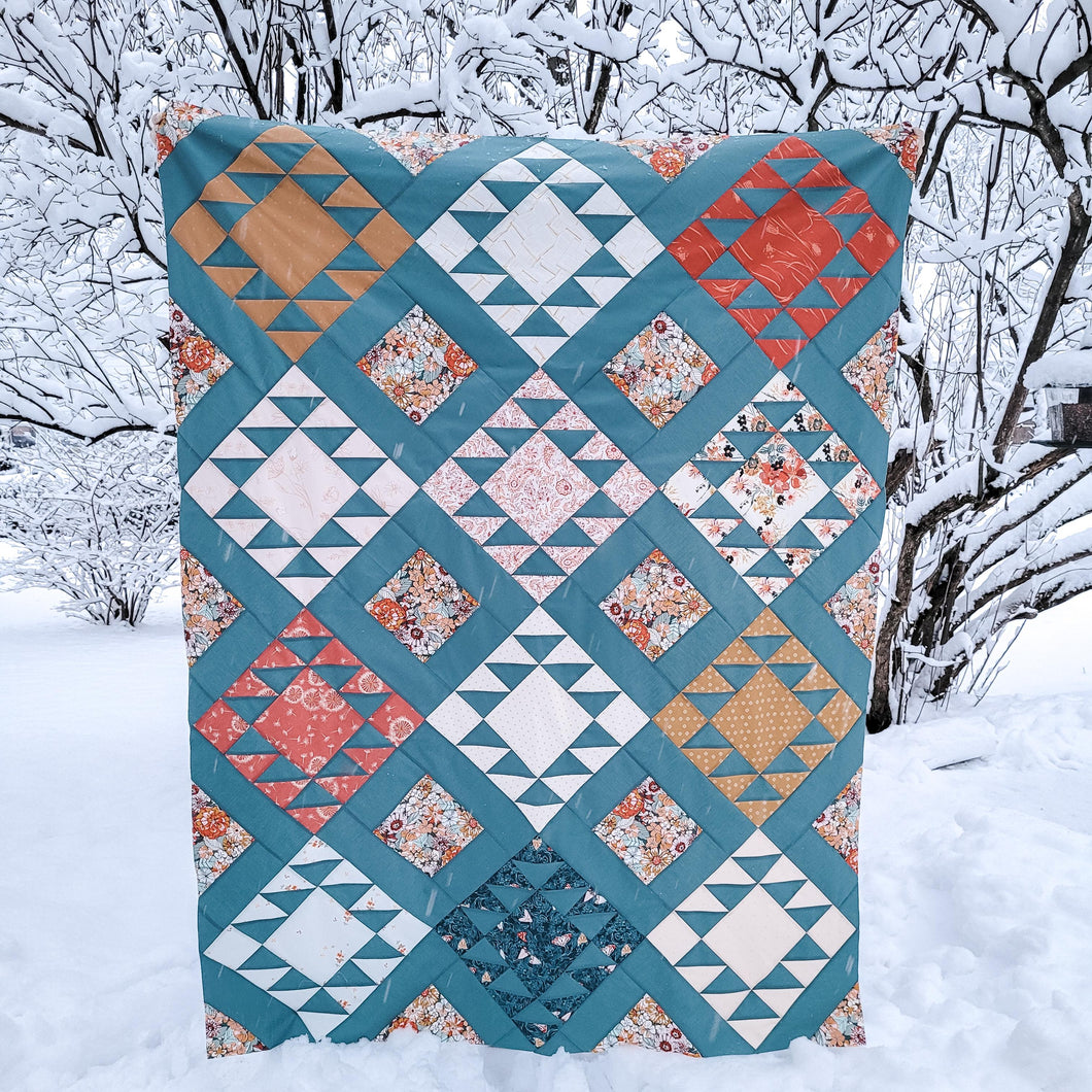 Mountain Dweller Quilt Kit - Fieldstone Fabric Version