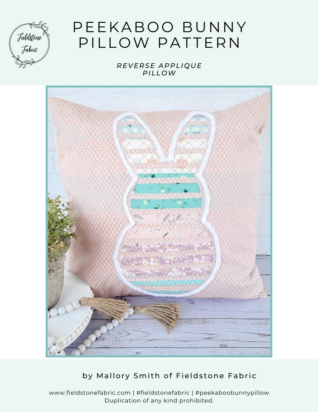 Peekaboo Bunny Pillow Pattern cover