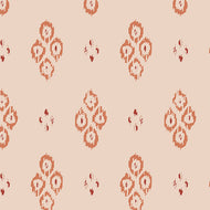 Ikat Diamond Emporium Fabric light pink cream and red